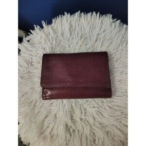 Fossil Genuine Leather Wallet, Burgandy, Ladies Trifold